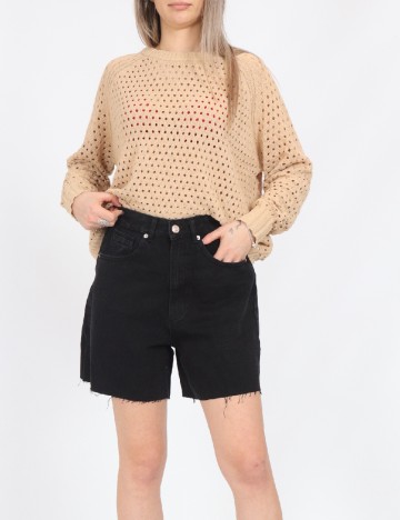 Pantaloni scurti Stradivarius, negru