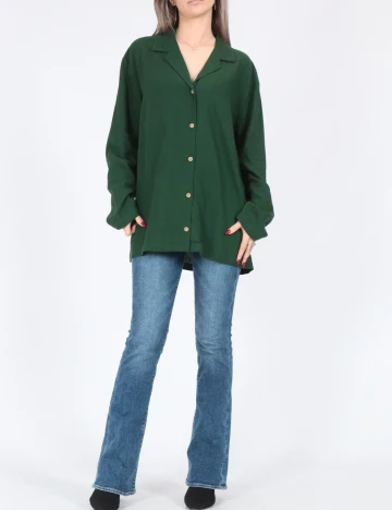 Camasa Oversize Pieces, verde