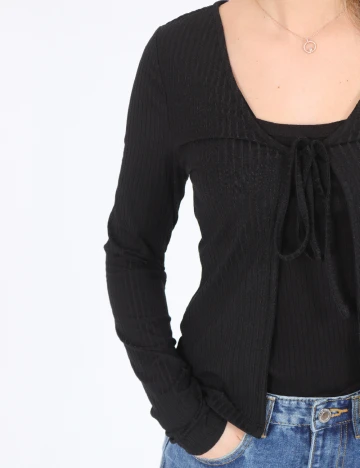 Cardigan Pieces, negru