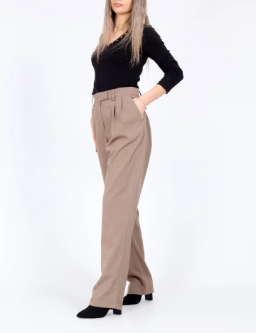 Pantaloni Pieces, maro