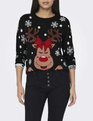 
						Pulover Jacqueline de Yong, negru
