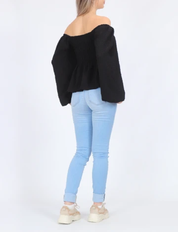 Bluza Pieces, negru Negru