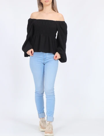 Bluza Pieces, negru Negru
