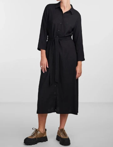 Rochie medie Pieces, negru