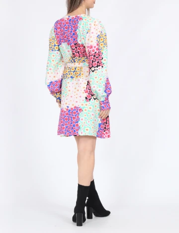 Rochie scurta Pieces, floral print
