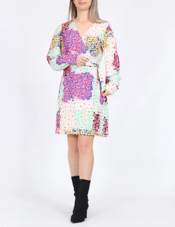 Rochie scurta Pieces, floral print
