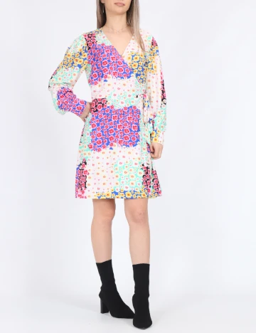 Rochie scurta Pieces, floral print
