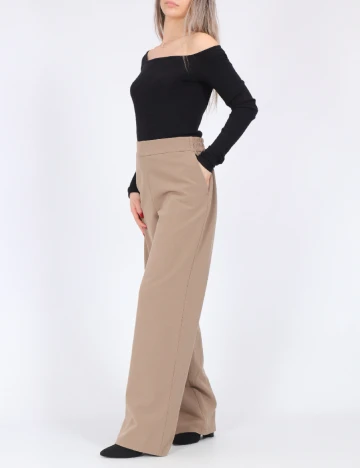 Pantaloni Pieces, maro