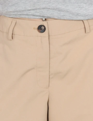 Pantaloni Pieces, crem