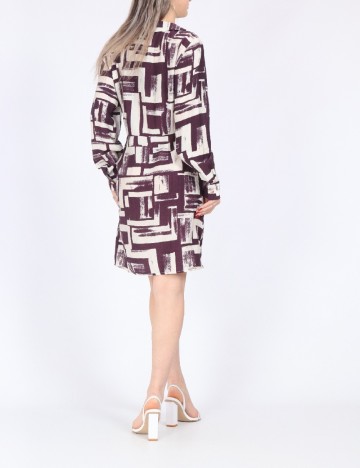 Rochie scurta Vero Moda, alb/mov