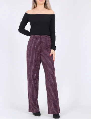 Pantaloni Vero Moda, pruna