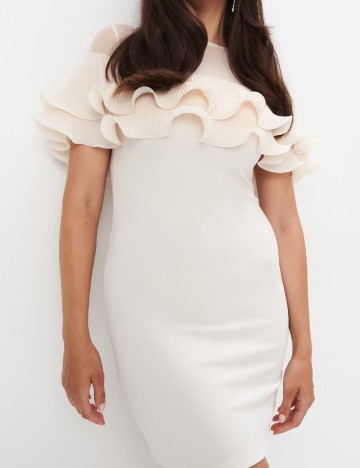 Rochie scurta Mohito, crem