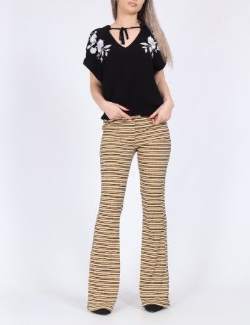 Pantaloni Something New, crem