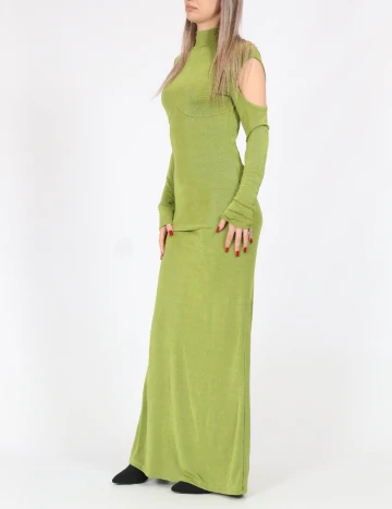 Rochie lunga Something New, verde