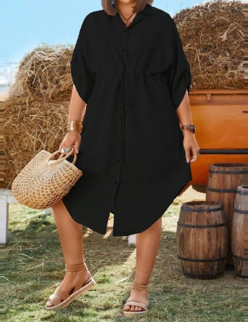 Rochie medie SHEIN CURVE, negru