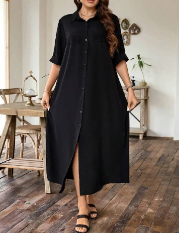 Rochie lunga SHEIN CURVE, negru