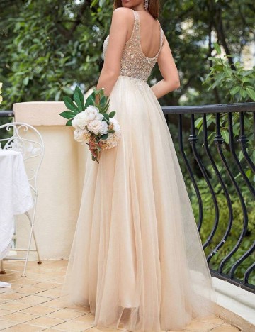 Rochie lunga SHEIN, crem