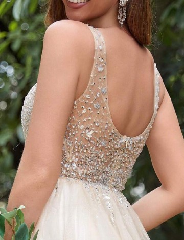 Rochie lunga SHEIN, crem