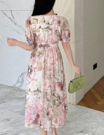 Rochie medie Dazy, floral print Floral print