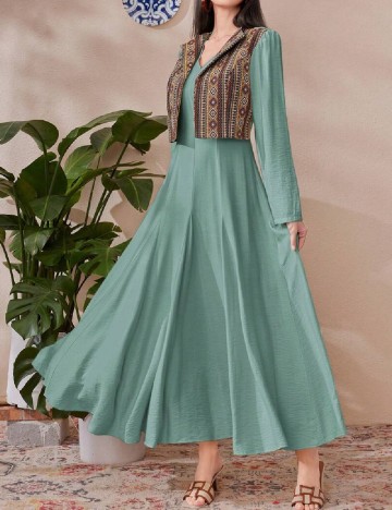 Rochie lunga SHEIN, verde