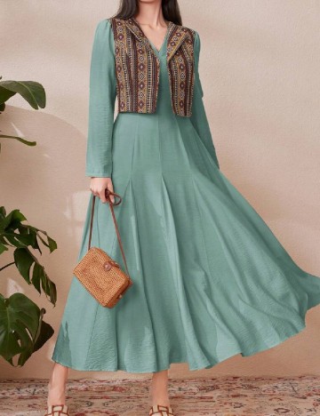 Rochie lunga SHEIN, verde