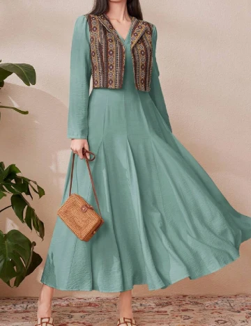 Rochie lunga SHEIN, verde