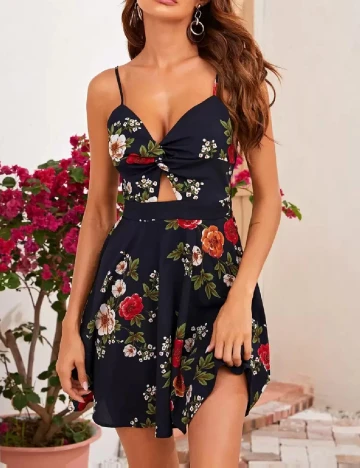 Rochie scurta SHEIN, bleumarin inchis