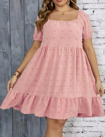 Rochie scurta SHEIN CURVE, roz