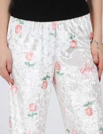Pantaloni de pijama Dazy, ecru