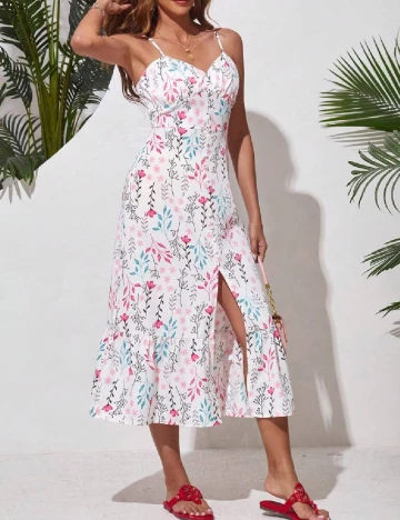 Rochie medie SHEIN, alb Alb