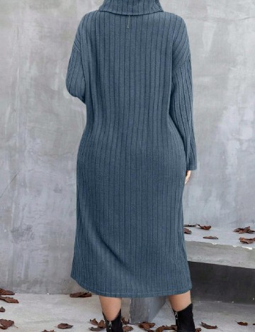 Rochie medie SHEIN CURVE, albastru