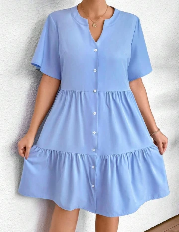 Rochie scurta SHEIN CURVE, albastru