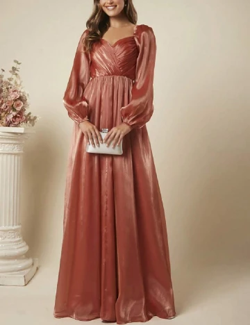 Rochie lunga SHEIN, caramiziu