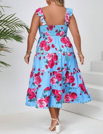 Rochie medie SHEIN CURVE, albastru