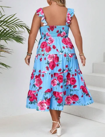 Rochie medie SHEIN CURVE, albastru