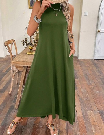 Rochie lunga SHEIN, verde