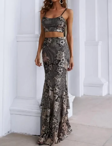 Compleu Miss ord, negru/crem