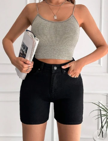 Pantaloni scurti SHEIN, negru
