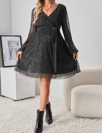 Rochie scurta SHEIN Maternity, negru