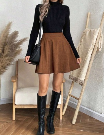 Compleu SHEIN, negru/maro