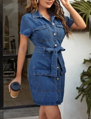 Rochie scurta SHEIN, albastru