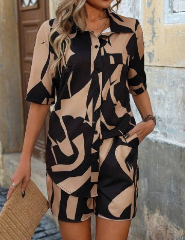 Compleu SHEIN, negru/maro