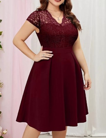 Rochie medie SHEIN CURVE, rosu