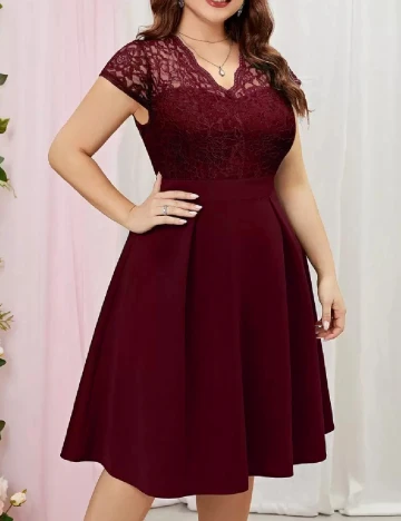 Rochie medie SHEIN CURVE, rosu