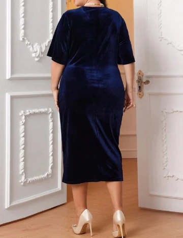 Rochie medie SHEIN CURVE, albastru