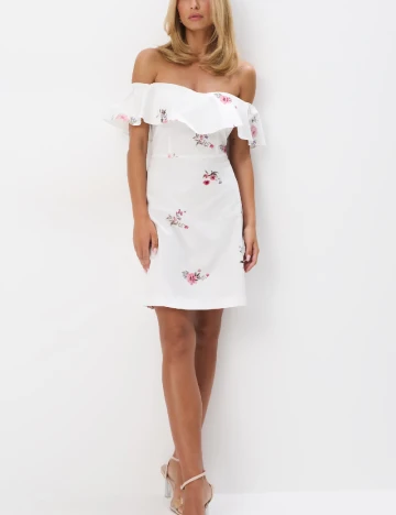 Rochie scurta Mohito, alb