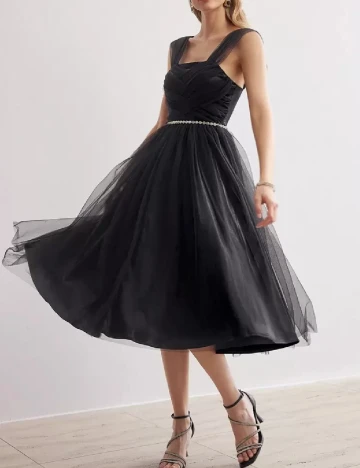 Rochie medie MOTF, negru