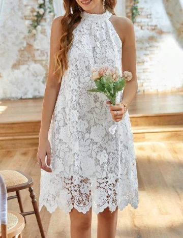 Rochie scurta SHEIN, alb