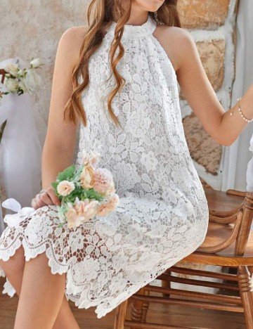 Rochie scurta SHEIN, alb