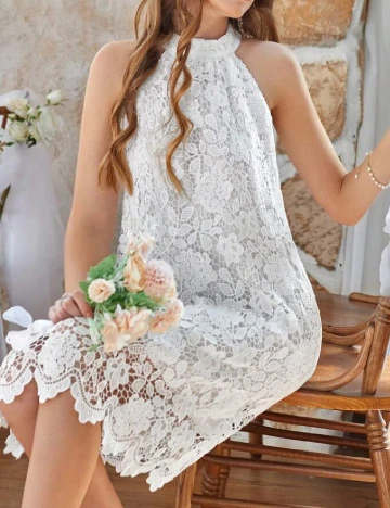 Rochie scurta SHEIN, alb